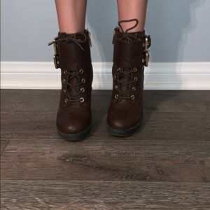 Brown booties